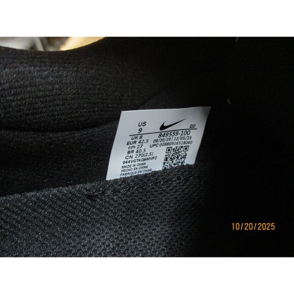 USED Nike Mens  Air Max 2017 White Black -SZ 9 - Picture 6 of 7